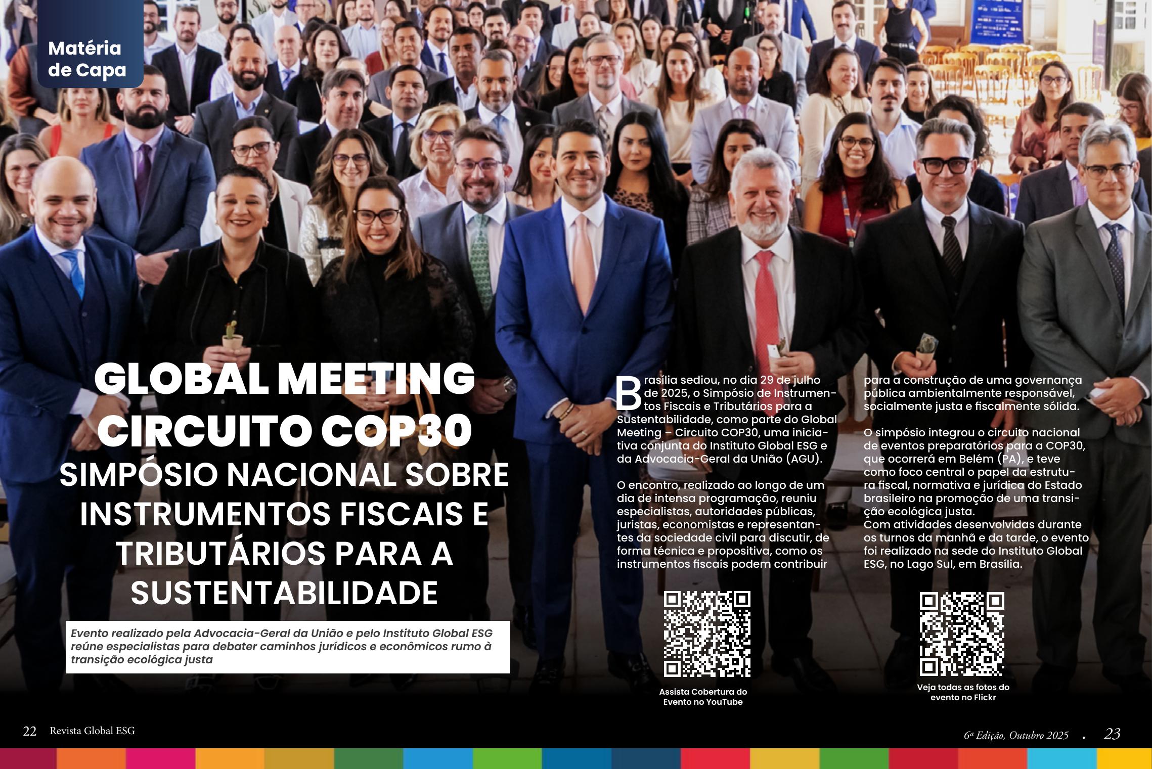 Páginas internas da revista sobre o simpósio nacional